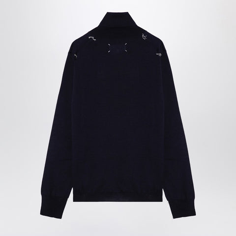 Maison Margiela Maison Margiela Turtleneck pullover in navy wool