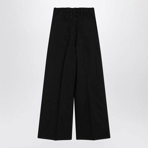Maison Margiela Maison Margiela Wide black pants in cotton and wool
