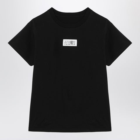 MM6 Maison Margiela MM6 Maison Margiela Black T-shirt with Numeric Signature