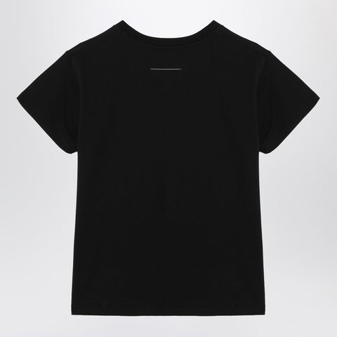 MM6 Maison Margiela MM6 Maison Margiela Black T-shirt with Numeric Signature