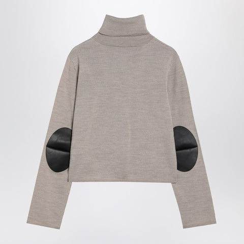 MM6 Maison Margiela MM6 Maison Margiela Beige wool blend turtleneck sweater