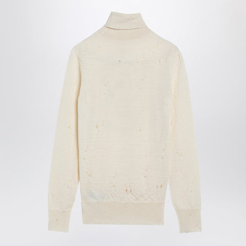 MM6 Maison Margiela MM6 Maison Margiela Distressed turtleneck sweater with Numeric Signature