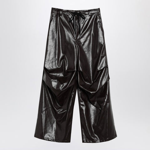 MM6 Maison Margiela MM6 Maison Margiela Shiny burgundy wide trousers