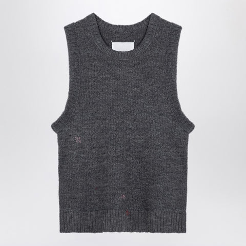 Maison Margiela Maison Margiela Grey knitted sleeveless top