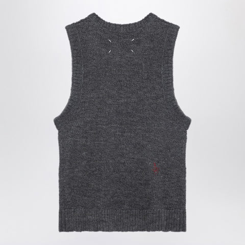Maison Margiela Maison Margiela Grey knitted sleeveless top