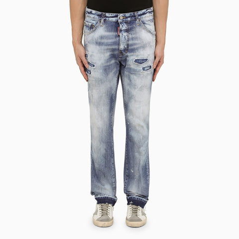 Dsquared2 Dsquared2 Navy blue washed jeans with denim wear
