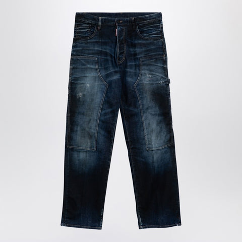 Dsquared2 Dsquared2 Navy blue jeans in washed denim