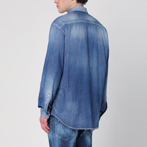 Dsquared2 Dsquared2 Blue washed denim shirt
