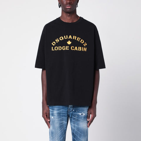 Dsquared2 Dsquared2 Black cotton T-shirt with logo