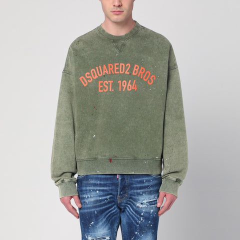 Dsquared2 Dsquared2 Washed green sweatshirt with logo