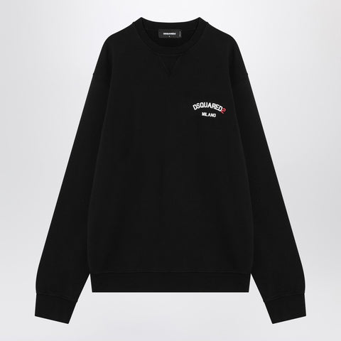 Dsquared2 Dsquared2 Black cotton sweatshirt with logo