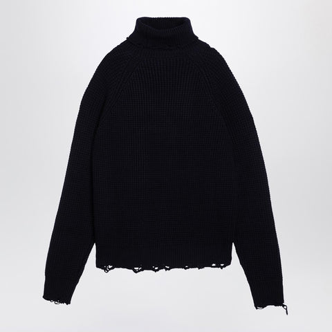 Dsquared2 Dsquared2 Navy blue turtleneck sweater in wool