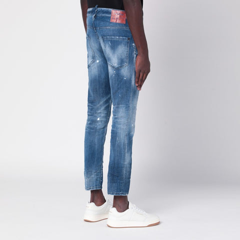 Dsquared2 Dsquared2 Faded blue jeans with rips and splashes