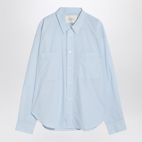 Studio Nicholson STUDIO NICHOLSON Light blue Salin shirt in organic cotton