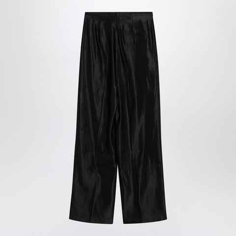 Loulou Studio Loulou Studio Wide black trousers in linen and silk