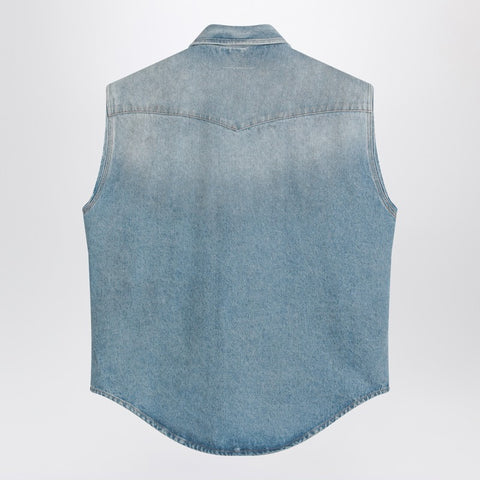 MM6 Maison Margiela MM6 Maison Margiela Faded blue vest with rips