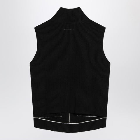 MM6 Maison Margiela MM6 Maison Margiela Vest with zip black in cotton blend