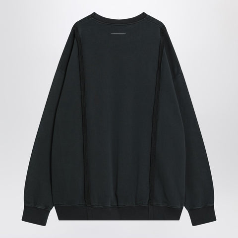 MM6 Maison Margiela MM6 Maison Margiela Black sweatshirt with Numeric logo in cotton
