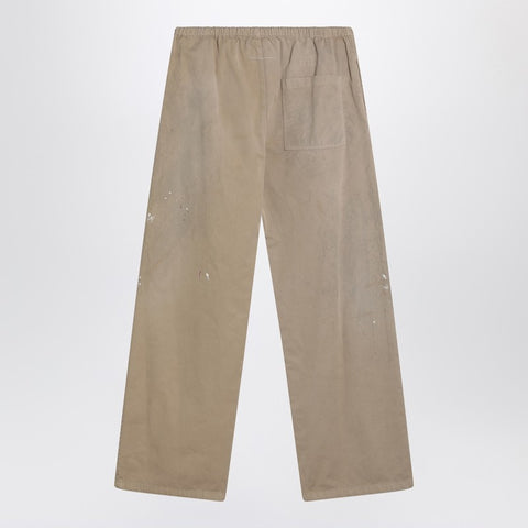 MM6 Maison Margiela MM6 Maison Margiela Wide beige trousers with brushstrokes