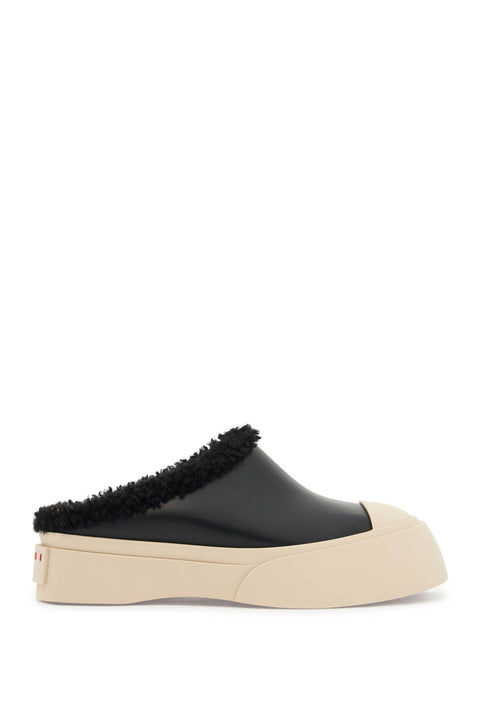 Marni Marni pablo leather and shearling clog