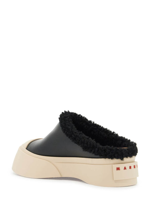 Marni Marni pablo leather and shearling clog