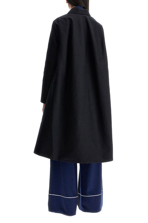Marni Marni minimalist black cotton raincoat for women