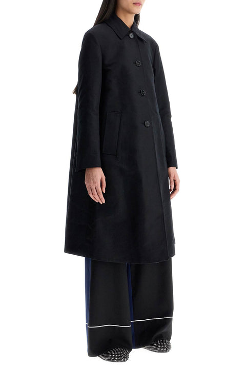 Marni Marni minimalist black cotton raincoat for women