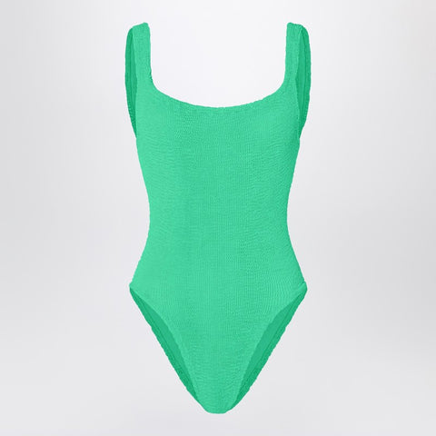 Hunza G. Hunza G. Hunza G Square one-piece swimsuit in emerald green