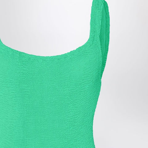 Hunza G. Hunza G. Hunza G Square one-piece swimsuit in emerald green