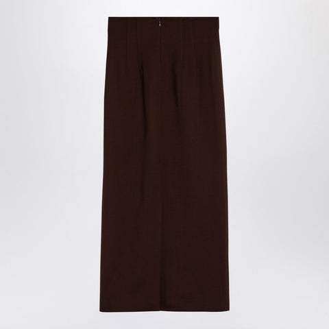 The Andamane THE ANDAMANE Hot Chocolate Shelby maxi skirt in wool