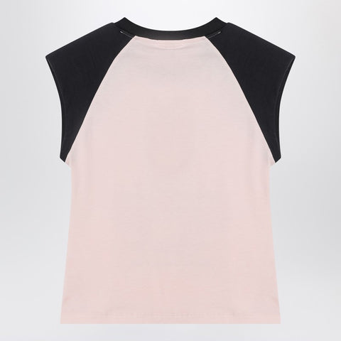 Ganni GANNI Pink T-shirt with logo print