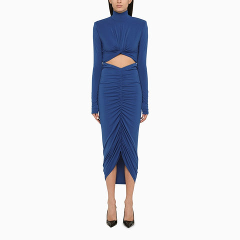 The Andamane THE ANDAMANE Kim electric blue midi dress