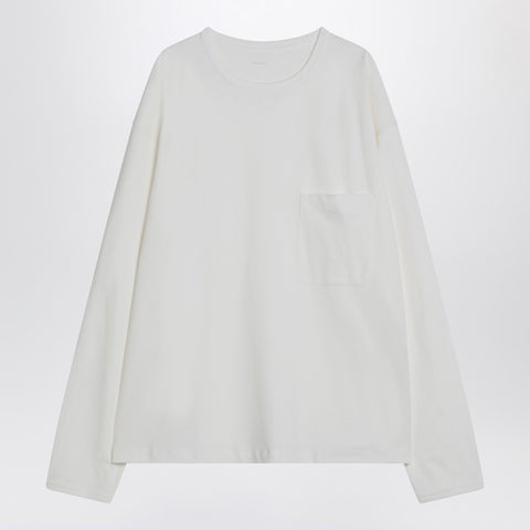 Lemaire LEMAIRE White cotton-linen jumper