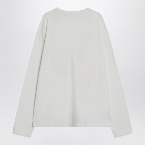 Lemaire LEMAIRE White cotton-linen jumper