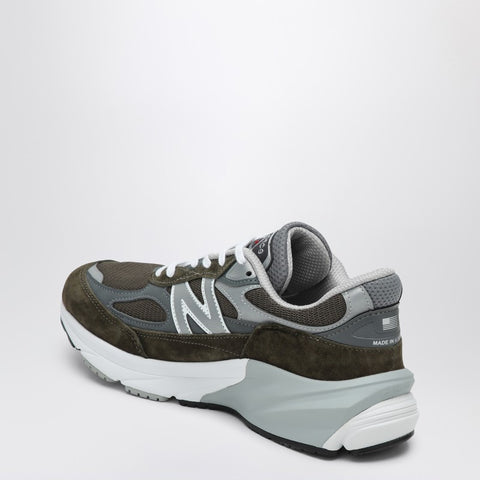 New Balance New Balance Low Made in USA 990v6 olive green trainer