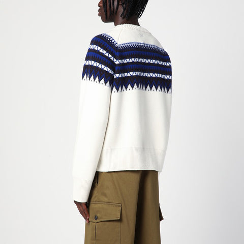 Wales Bonner Wales Bonner Ivory/blue Mist Fair Isle jumper
