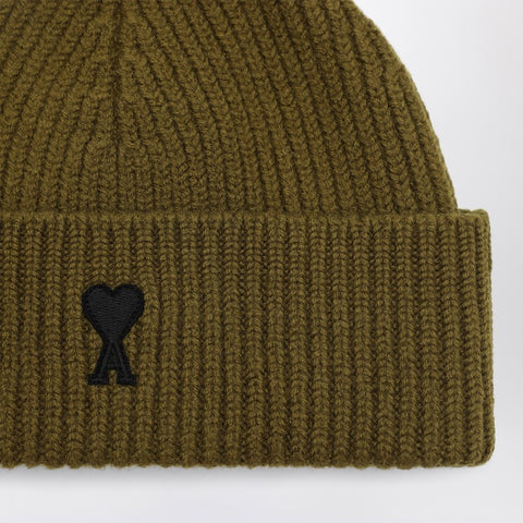 Ami Paris Ami Paris Ami de Coeur bronze wool hat