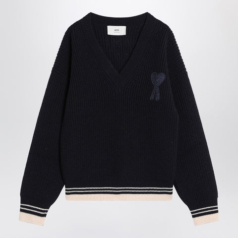 Ami Paris Ami Paris Navy blue Ami de Coeur sweater