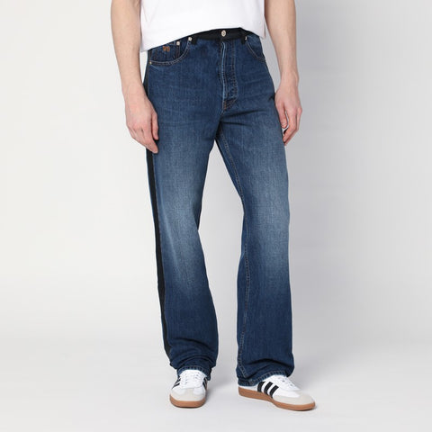 Wales Bonner Wales Bonner Washed-out indigo blue jeans