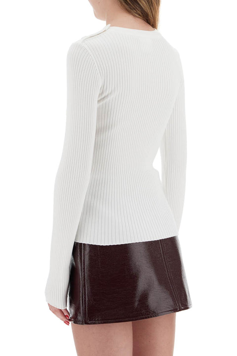 Courreges Courreges 'ribbed stretch knit pullover sweater