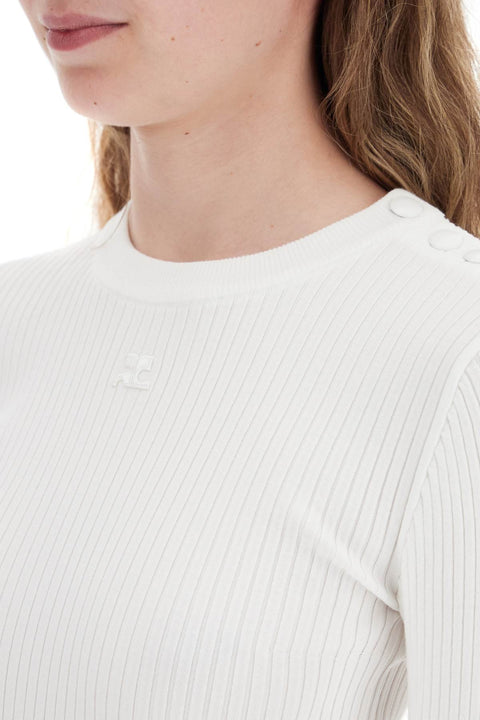 Courreges Courreges 'ribbed stretch knit pullover sweater