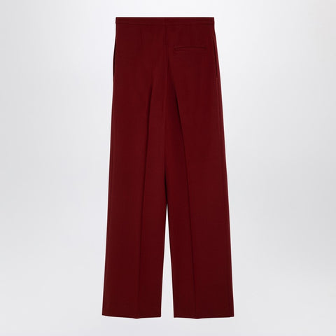 Loulou Studio Loulou Studio Burgundy wool palazzo trousers