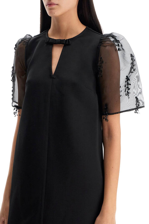Ganni Ganni "organza-sleeved midi
