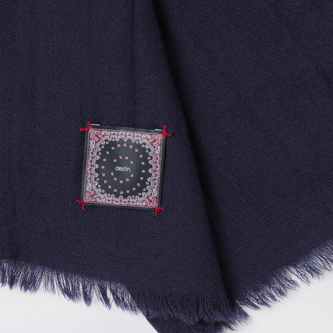 Destin Destin Navy blue wool scarf