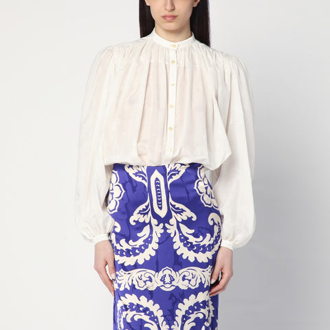 Etro ETRO White cotton and silk shirt