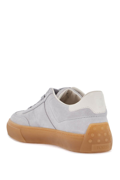 Tod'S Tod'S light grey suede casual lace-up shoes for men