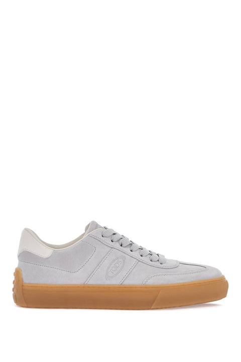 Tod'S Tod'S light grey suede casual lace-up shoes for men
