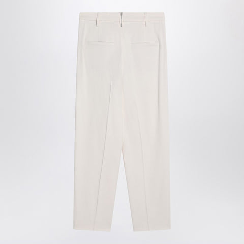 Brunello Cucinelli Brunello Cucinelli Ivory trousers in viscose
