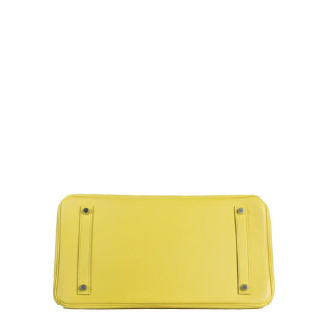 Birkin 35 bag in yellow leather