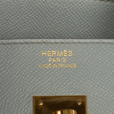 Hermes Birkin 35 bag in blue leather